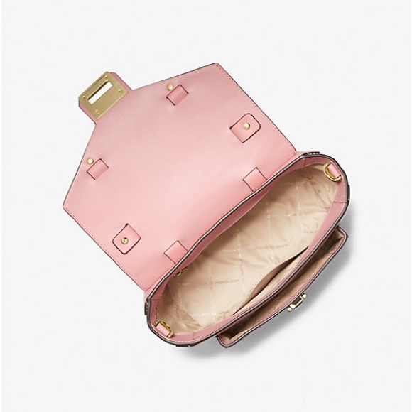 Michael Kors Manhattan Medium Leather and Logo Satchel - Picture 2 of 4